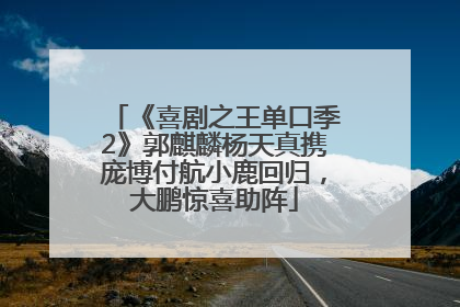 《喜剧之王单口季2》郭麒麟杨天真携庞博付航小鹿回归，大鹏惊喜助阵