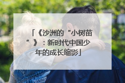 《沙洲的“小树苗”》：新时代中国少年的成长缩影