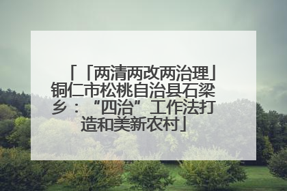「两清两改两治理」铜仁市松桃自治县石梁乡：“四治”工作法打造和美新农村