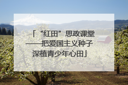 “红田”思政课堂——把爱国主义种子深植青少年心田