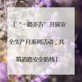 “一路多方”开展安全生产月系列活动，共筑道路安全防线