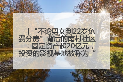 “不论男女到22岁免费分房”背后的南村社区：固定资产超20亿元，投资的影视基地被称为“山村好莱坞”