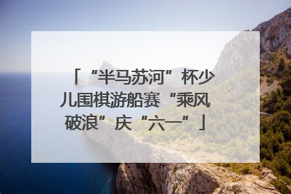 “半马苏河”杯少儿围棋游船赛“乘风破浪”庆“六一”