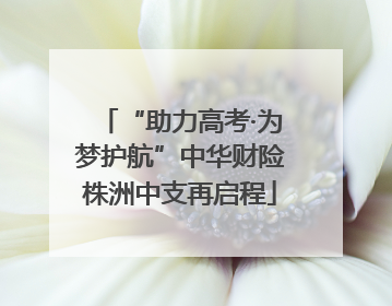 “助力高考·为梦护航”中华财险株洲中支再启程
