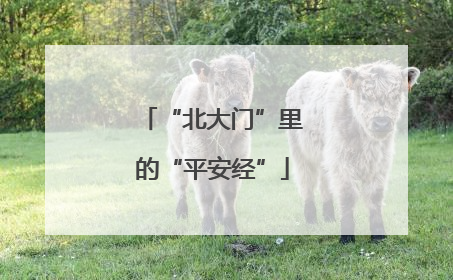 “北大门”里的“平安经”