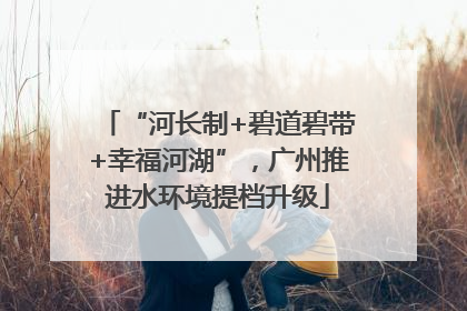 “河长制+碧道碧带+幸福河湖”，广州推进水环境提档升级