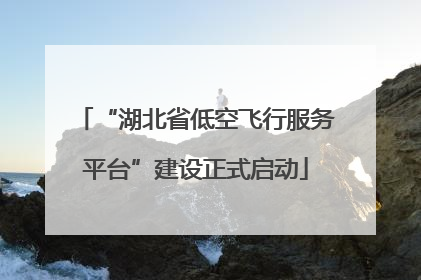“湖北省低空飞行服务平台”建设正式启动