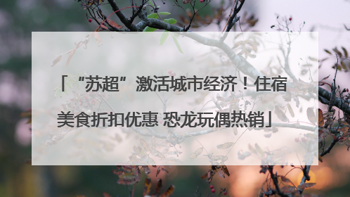 “苏超”激活城市经济！住宿美食折扣优惠 恐龙玩偶热销