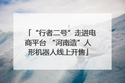 “行者二号”走进电商平台 “河南造”人形机器人线上开售