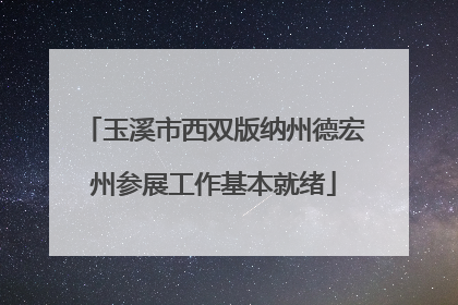 玉溪市西双版纳州德宏州参展工作基本就绪