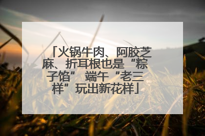 火锅牛肉、阿胶芝麻、折耳根也是“粽子馅” 端午“老三样”玩出新花样