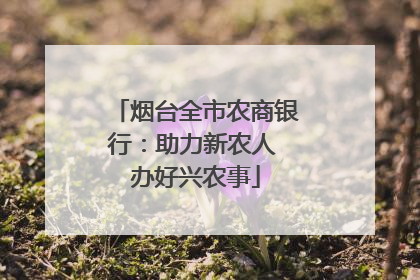 烟台全市农商银行：助力新农人 办好兴农事