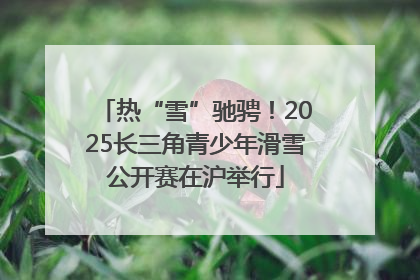 热“雪”驰骋！2025长三角青少年滑雪公开赛在沪举行