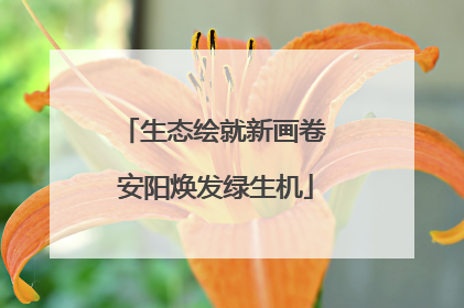 生态绘就新画卷 安阳焕发绿生机