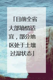 目前全省大部墒情适宜，部分地区处于土壤过湿状态