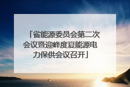 省能源委员会第二次会议暨迎峰度夏能源电力保供会议召开