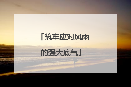 筑牢应对风雨的强大底气