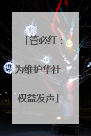 管必红：为维护华社权益发声