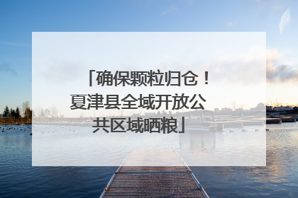 确保颗粒归仓！夏津县全域开放公共区域晒粮