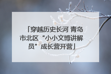 穿越历史长河 青岛市北区“小小文博讲解员”成长营开营
