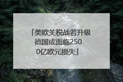 美欧关税战若升级 德国或面临2500亿欧元损失
