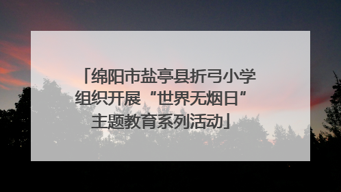 绵阳市盐亭县折弓小学组织开展“世界无烟日”主题教育系列活动
