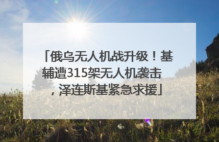 俄乌无人机战升级！基辅遭315架无人机袭击，泽连斯基紧急求援