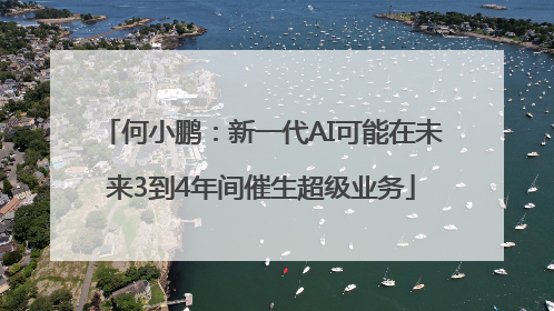 何小鹏：新一代AI可能在未来3到4年间催生超级业务