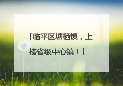 临平区塘栖镇，上榜省级中心镇！