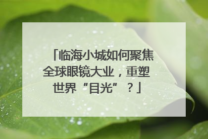 临海小城如何聚焦全球眼镜大业，重塑世界“目光”？