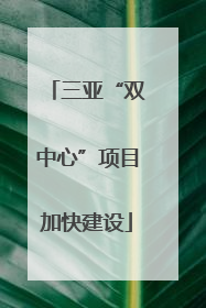 三亚“双中心”项目加快建设