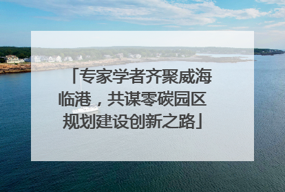 专家学者齐聚威海临港，共谋零碳园区规划建设创新之路