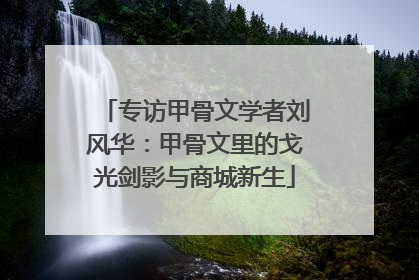 专访甲骨文学者刘风华：甲骨文里的戈光剑影与商城新生