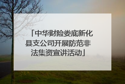 中华财险娄底新化县支公司开展防范非法集资宣讲活动