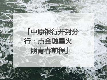 中原银行开封分行：点金融星火 照青春前程