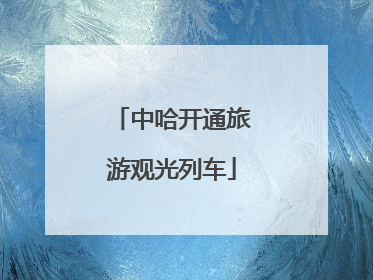 中哈开通旅游观光列车