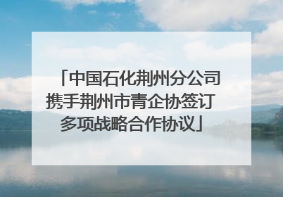 中国石化荆州分公司携手荆州市青企协签订多项战略合作协议