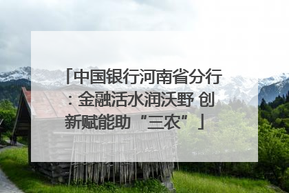 中国银行河南省分行：金融活水润沃野 创新赋能助“三农”