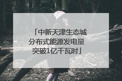 中新天津生态城分布式能源发电量突破1亿千瓦时