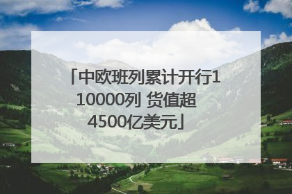 中欧班列累计开行110000列 货值超4500亿美元