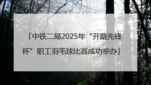 中铁二局2025年“开路先锋杯”职工羽毛球比赛成功举办