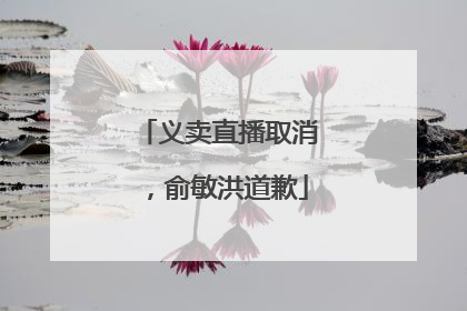 义卖直播取消，俞敏洪道歉