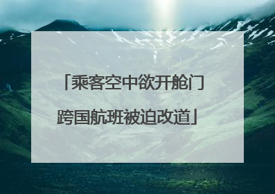 乘客空中欲开舱门 跨国航班被迫改道