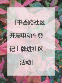 书香路社区开展电动车登记上牌进社区活动