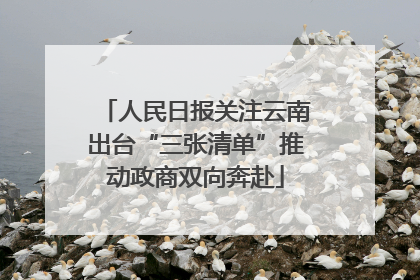 人民日报关注云南出台“三张清单”推动政商双向奔赴