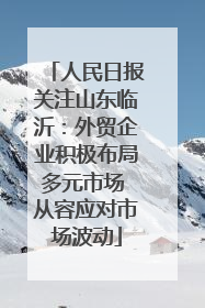 人民日报关注山东临沂：外贸企业积极布局多元市场 从容应对市场波动