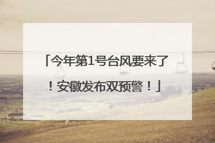 今年第1号台风要来了！安徽发布双预警！