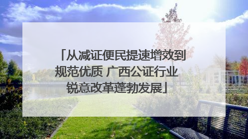 从减证便民提速增效到规范优质 广西公证行业锐意改革蓬勃发展