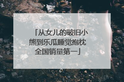 从女儿的破旧小熊到乐瓜睡觉抱枕全国销量第一