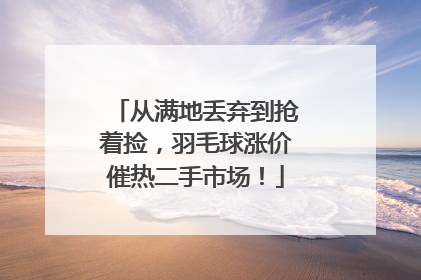 从满地丢弃到抢着捡，羽毛球涨价催热二手市场！
